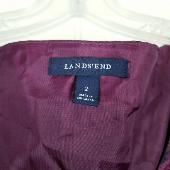 Lands End Silk Blend Paisley Print Dress Size 2 - Picture 2 of 9